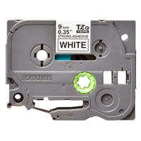 BROTHER TZES221 - kazeta TZ šířky 9mm, extrémně adhesivní lamino TZE-S221, bílá/černé písmo