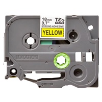 BROTHER TZES641 - kazeta TZ šířky 18mm, extrémně adhesivní lamino TZE-S641, žlutá/černé písmo