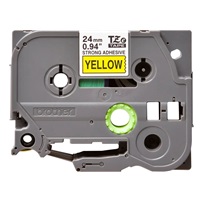 BROTHER TZES651 - kazeta TZ šířky 24mm, extrémně adhesivní lamino TZE-S651, žlutá/černé písmo
