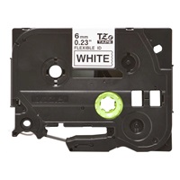 BROTHER TZEFX211 - kazeta TZ šířky 6mm, flexibilní páskou TZE-FX211, bílá/černé písmo