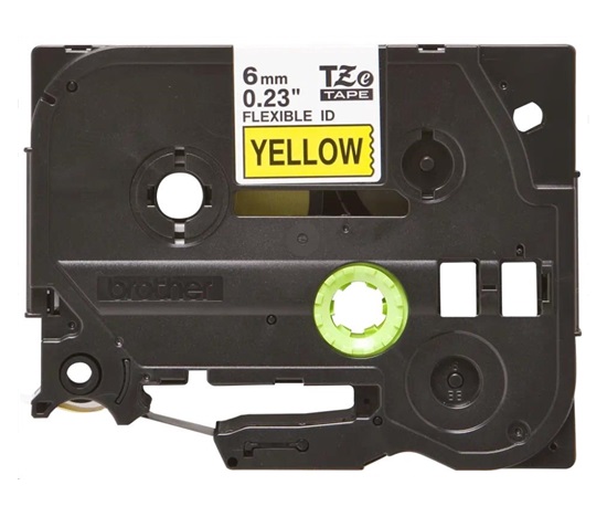 BROTHER TZEFX611 - kazeta TZ šířky 6mm, flexibilní lamino páskou TZE-FX611, žlutá/černé písmo
