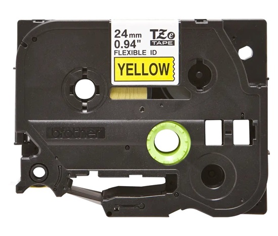 BROTHER TZEFX651 - kazeta TZ šířky 24mm, flexibilní lamino páskou TZE-FX651, žlutá/černé písmo