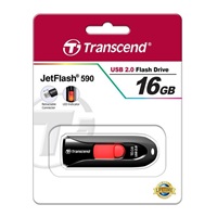 TRANSCEND Flash Disk 16GB JetFlash®590K, USB 2.0 (R:13/W:4 MB/s) černá
