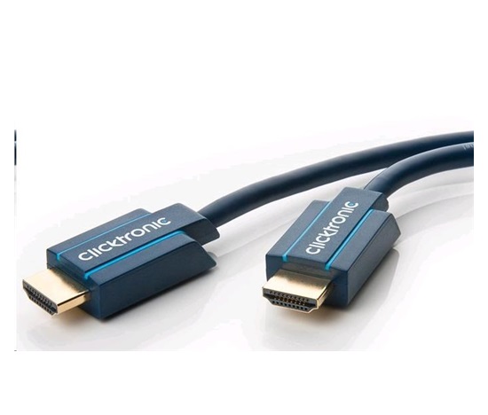 CLICTRONIC Kabel HQ HDMI 1,5m High Speed + Ethernet (v1.4) 3D, zlacené konektory, dvojité stínění, záruka 10 let