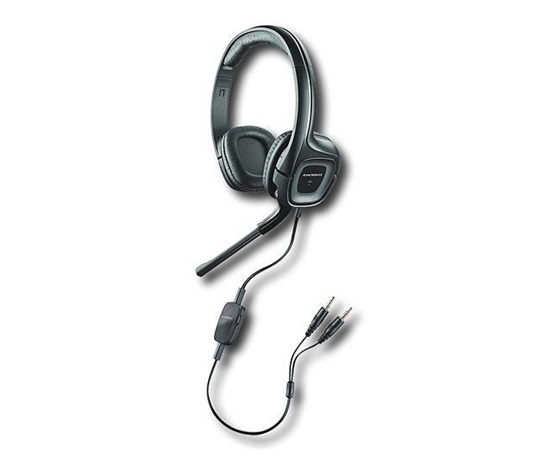 PLANTRONICS sluchátka s mikrofonem Audio 355 pro PC, 2x 3,5 mm jack, černá