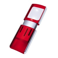 Lupa WEDO s LED světlem červená