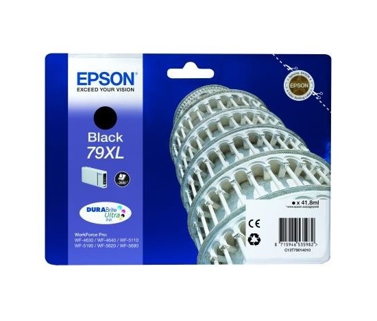 EPSON Ink čer WorkForce-5xxx Series Ink Cartridge 79 XL Black - 41,8ml, 2600 stran