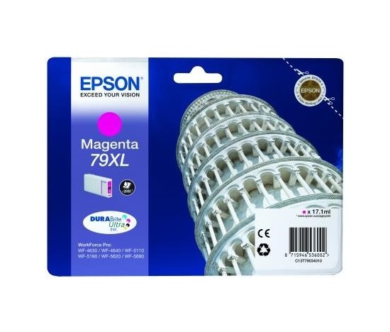 EPSON Ink bar WorkForce-5xxx Series Ink Cartridge 79 XL Magenta - 17,1ml, BAR 2000 stran
