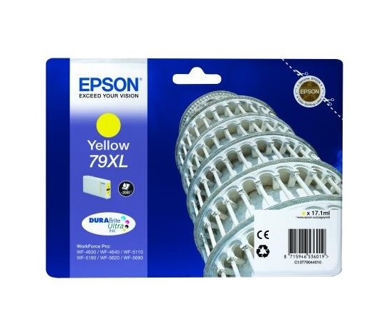 EPSON Ink bar WorkForce-5xxx Series Ink Cartridge 79 XL Yellow - 17,1ml, BAR 2000 stran