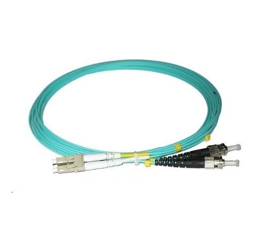 Duplexní patch kabel MM 50/125, OM3, LC-ST, LS0H, 1m