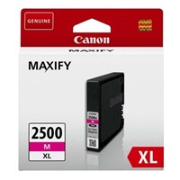 Canon CARTRIDGE PGI-2500XL M purpurová pro Maxify iB4050, iB4150, MB5050, MB5150, MB5155, MB5350, MB5450 a MB5455 (1295 str.)