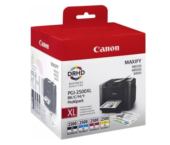 Canon CARTRIDGE  PGI-2500XL multipack pro Maxify iB4050, iB4150, MB5050, MB5150, MB5155, MB5350, MB545x (1295 str.)