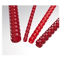 Plastové hřbety 25 červené