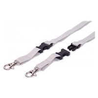 Šňůrka TULIP plochá rozpojovací s karabinou šedá