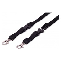 Šňůrka TULIP plochá rozpojovací s karabinou černá