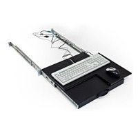 19“ polička výsuvná/otočná pro klávesnici a myš, výška 60 mm