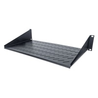 Intellinet police do racku 19", Fixed Shelf, 2U, 250mm depth, Front mounting, max load 25kg, Black