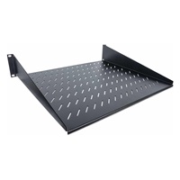 Intellinet police do racku 19", Fixed Shelf, 2U, 400mm depth, Front mounting, max load 25kg, Black