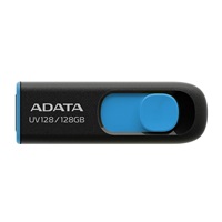 ADATA Flash Disk 128GB UV128, USB 3.1 Dash Drive (R:90/W:40 MB/s) černá/modrá