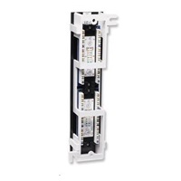 Intellinet Patch panel, 12 port Cat5e, UTP, černý, na zeď