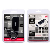 AXAGON HUE-X4B, 4x USB2.0 READY hub, černý
