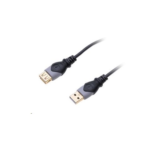 CONNECT IT Wirez HQ Kabel USB 2.0 A-A prodlužovací 1,8m, stíněný, zlacené konektory