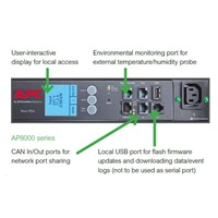 APC Rack PDU 2G, Metered-by-Outlet, ZeroU, 16A, 230V, (21)C13 & (3)C19, IEC-309 16A 2P+N 3m