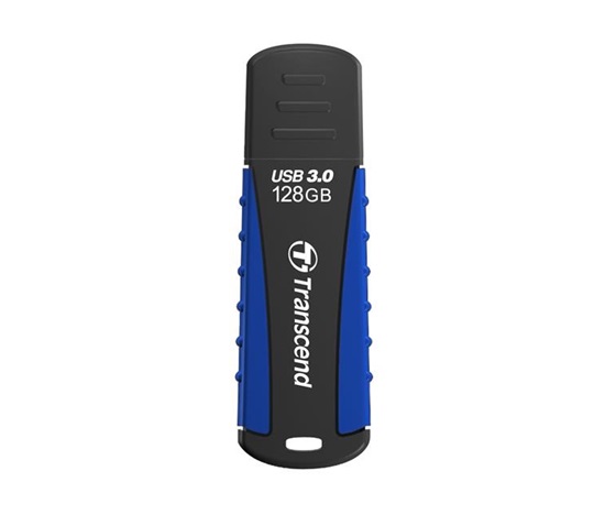 TRANSCEND Flash Disk 128GB JetFlash®810, USB 3.0 (voděodolný, nárazuvzdorný) (R:90/W:40 MB/s) černá/modrá