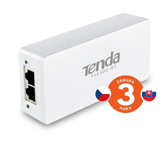 Tenda PoE30G-AT Gigabit Ethernet Power Injector, 30W, 802.3at, 802.3af,48V,PD Autodet.