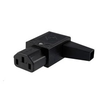 PREMIUMCORD Konektor napájecí 230V na kabel (samice, IEC C14), úhlový