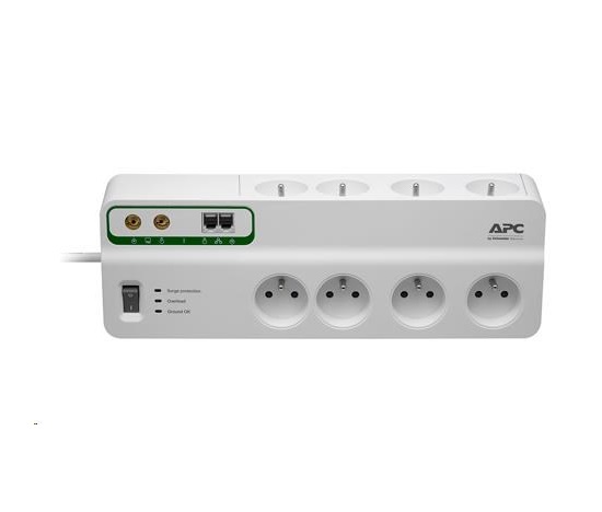 APC Performance SurgeArrest 8 outlets with Phone & Coax Protection 230V France, 2.74m
