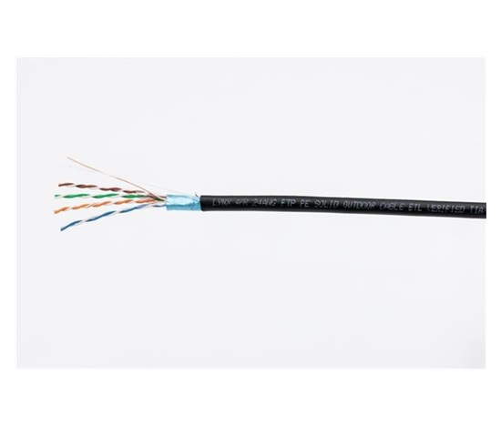 FTP kabel LYNX Cat5E, venkovní PE, jednoduchý plášť, 305m