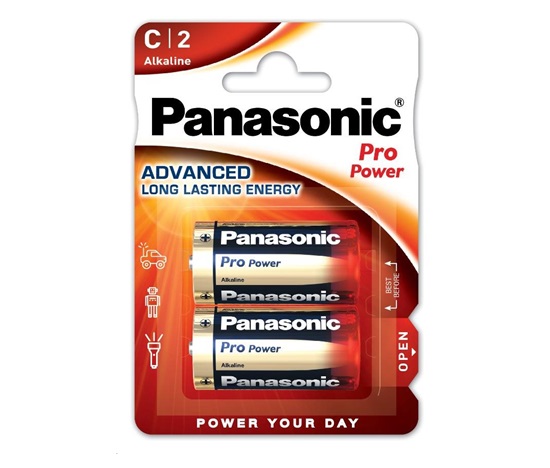 PANASONIC Alkalické baterie Pro Power LR14PPG/2BP C 1,5V (Blistr 2ks)