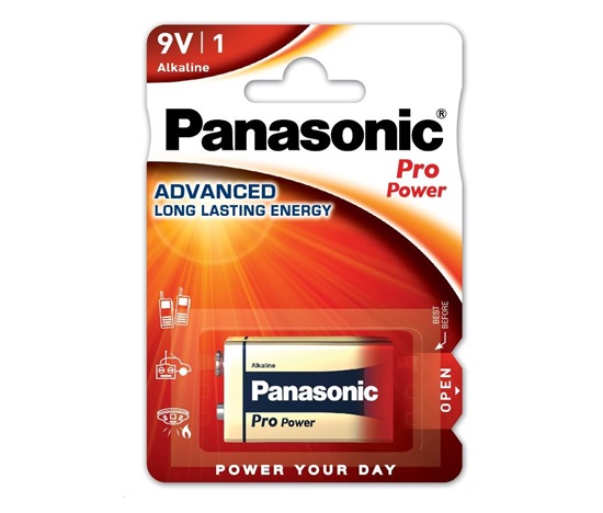 PANASONIC Alkalické baterie Pro Power 6LF22PPG/1BP 9V (Blistr 1ks)