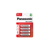 PANASONIC Zinkouhlíkové baterie Red Zinc R6RZ/4BP EU AA 1,5V (Blistr 4ks)
