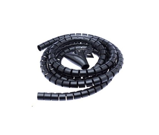 CONNECT IT trubice pro vedení kabelů WINDER, 2,5m x 20mm, černá (organizér kabelů)