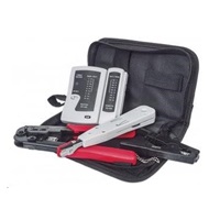 Intellinet 4-Piece Network Tool Kit, sada nářadí: cable tester, krimpovací kleště, LSA narážecí nástroj, stripovač