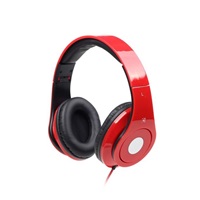 GEMBIRD sluchátka s mikrofonem Detroit, červená