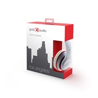 GEMBIRD sluchátka s mikrofonem Los Angeles, bílá