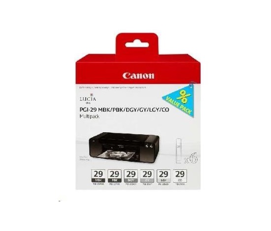 Canon CARTRIDGE PGI-29 MBK/PBK/DGY/GY/LGY/CO MULTI-PACK pro PIXMA Pro 1