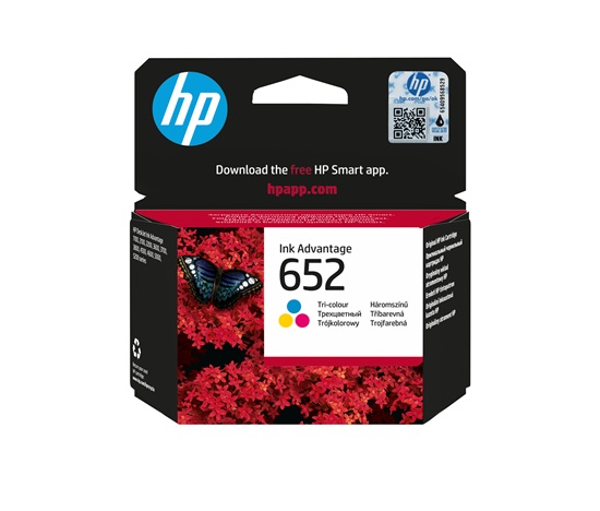 HP 652 Tri-color Original Ink Advantage Cartridge, , F6V24AE