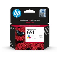 HP 651 Tri-color Original Ink Advantage Cartridge, C2P11AE
