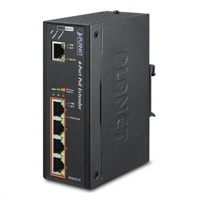 Planet PIPOE-E174 PoE extender + switch, IEEE802.3at, 4 + 1x 1000Base-T, DIN, IP30, 60W