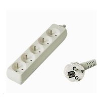PREMIUMCORD Prodlužovací přívod 230V 3m, 5 zásuvek, bílá