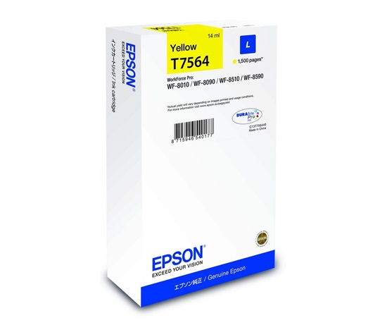 EPSON Ink bar WorkForce-8xxx Series Ink Cartridge L Yellow - 14 ml  1500str.