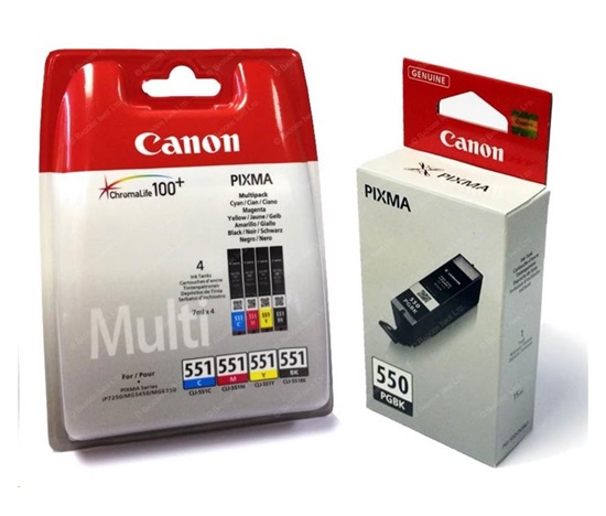 Canon CARTRIDGE PGI-550/CLI-551 PGBK/C/M/Y/BK/GY MULTI-PACK pro iP8750, MG6350, MG7150, MG7550 (319 str.)