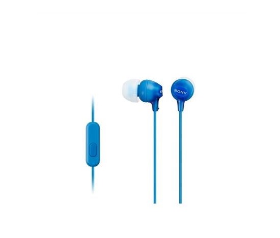 SONY stereo sluchátka MDR-EX15AP, modrá