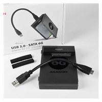 AXAGON ADSA-1S6, USB 3.2 Gen 1 - SATA 6G SSD/HDD adaptér vč. 2.5" pouzdra