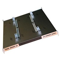 TRITON Police s perforací 19", 1U/850mm, nosnost 150kg, šedá