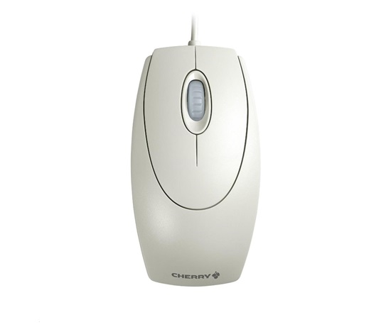 CHERRY myš Wheel, USB, adaptér na PS/2, drátová, šedá